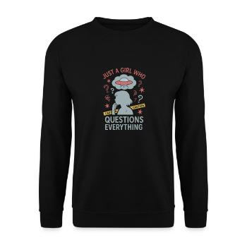 Feuille d’aluminium chapeau société conspiration mème - Sweat-shirt Unisexe - noir - Devant - Alina (178cm) & Michal (187cm)