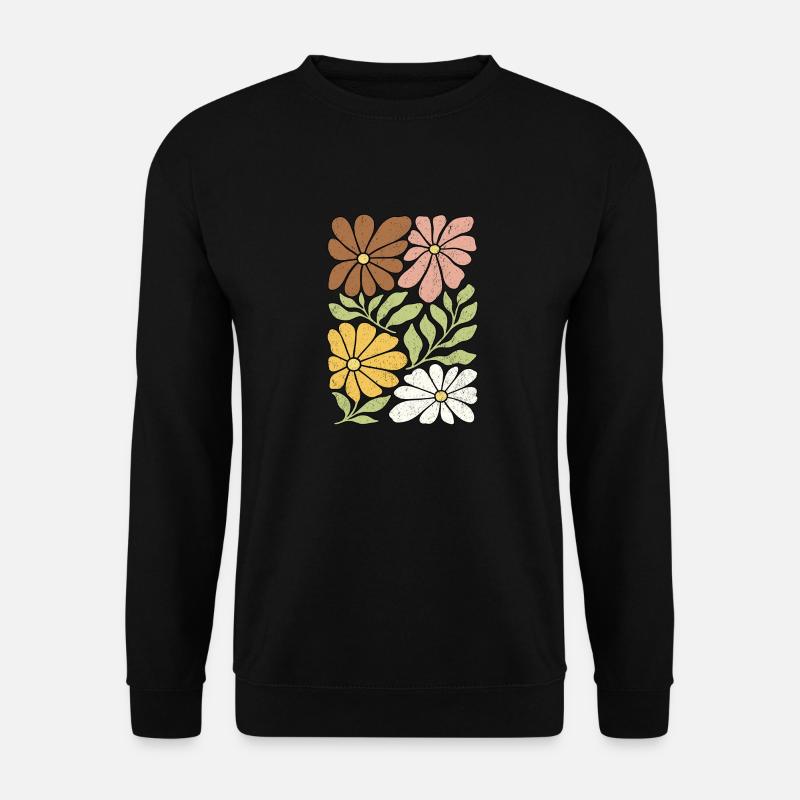 Wildblumen Boho - Unisex Pullover - Schwarz