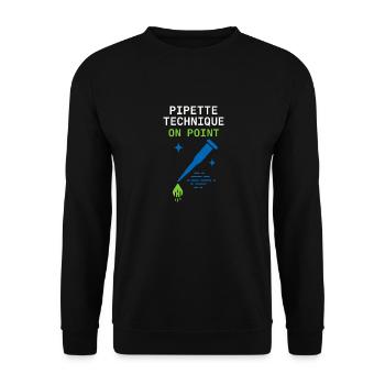 Clinical Lab Tech Diagnostic Science Data Nerd - Unisex Sweatshirt - black - Front - Alina (178cm) & Michal (187cm)
