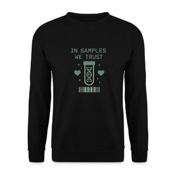 Clinical Lab Tech Diagnostic Science Data Nerd - Unisex Sweatshirt - black - Front - Alina (178cm) & Michal (187cm)