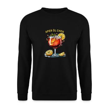 BEVERAGE MIX SPRAY APER OIL - Unisex Sweatshirt - black - Front - Alina (178cm) & Michal (187cm)
