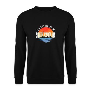 I'd Rather Be In South Carolina - Unisex Sweatshirt - black - Front - Alina (178cm) & Michal (187cm)