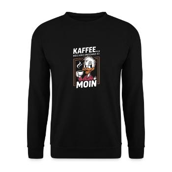 Coffee Duck Moin - Unisex Sweatshirt - black - Front - Alina (178cm) & Michal (187cm)
