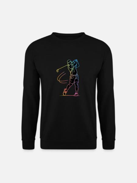 Golfer Silhouette Golf - Unisex Sweatshirt - black