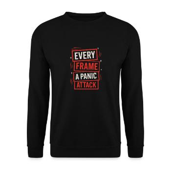 The indie filmmaker screenwriter for - Unisex Sweatshirt - black - Front - Alina (178cm) & Michal (187cm)