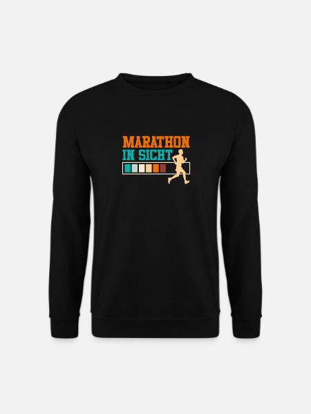 Läufer MARATHON IN SICHT Laufen Lustiges - Unisex Pullover - Schwarz