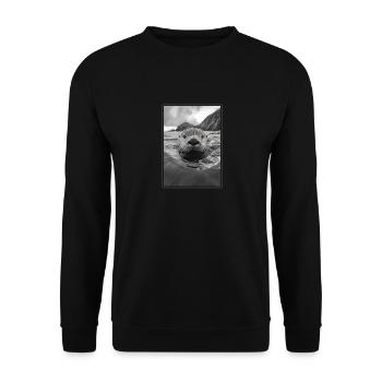 Seeotter - Unisex Pullover - Schwarz - Vorne - Alina (178cm) & Michal (187cm)