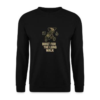 Nursery Dad Fatherhood Pride - Unisex Sweatshirt - black - Front - Alina (178cm) & Michal (187cm)