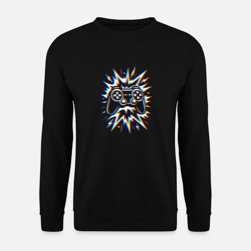 Glitch Controller – Gaming Explosion - Unisex Sweatshirt - black