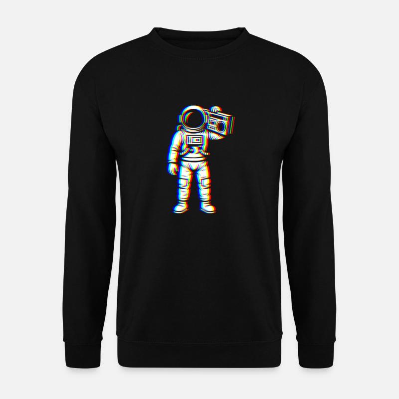 Glitch Astronaut - Beats in space - Unisex Sweatshirt - black
