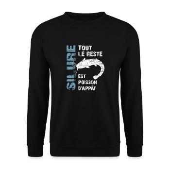 Pêche au silure Tout le reste est poisson d'appât - Sweat-shirt Unisexe - noir - Devant - Alina (178cm) & Michal (187cm)