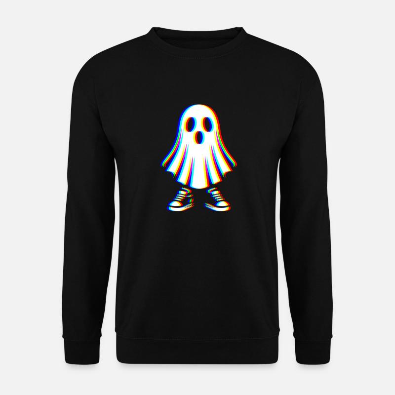 Glitch Ghost – Spooky Style - Unisex Sweatshirt - black