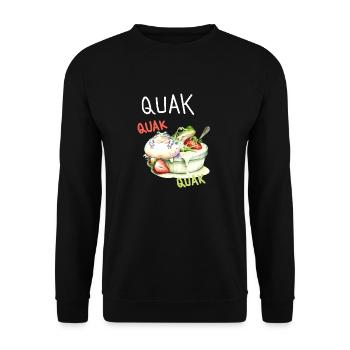 Frog Frogs Croak Dessert Kids - Unisex Sweatshirt - black - Front - Alina (178cm) & Michal (187cm)