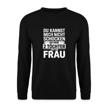 Tu ne peux pas me choquer - Nerfs d’acier - Sweat-shirt Unisexe - noir - Devant - Alina (178cm) & Michal (187cm)