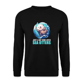 Seeotter - Unisex Pullover - Schwarz - Vorne - Alina (178cm) & Michal (187cm)