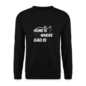 Papa Amour Fête des Pères Motif de la Fête des Pères - Sweat-shirt Unisexe - noir - Devant - Alina (178cm) & Michal (187cm)