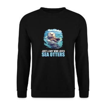 Seeotter - Unisex Pullover - Schwarz - Vorne - Alina (178cm) & Michal (187cm)
