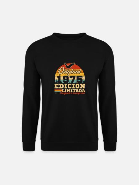 50 Years 1975 Vintage Retro Birthday Gift - Unisex Sweatshirt - black