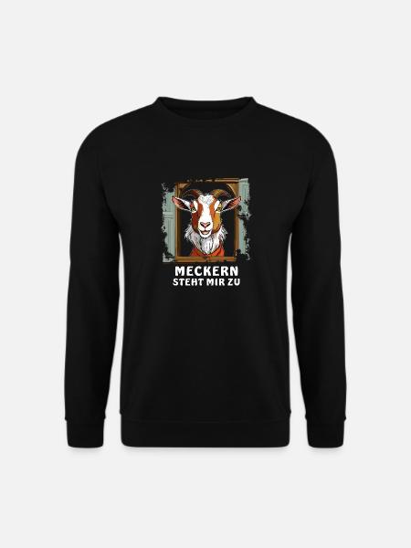 ZIEGE FENSTER MECKERN STEHT MIR ZU - Unisex Pullover - Schwarz