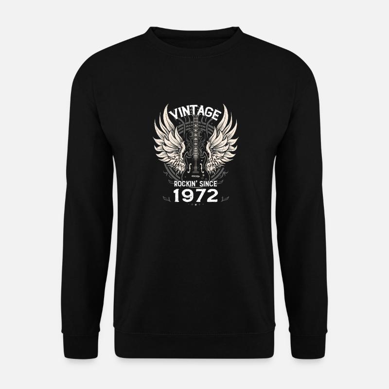 Vintage Rockin' Since 1972 – 53 Jahre Pure - Unisex Pullover - Schwarz
