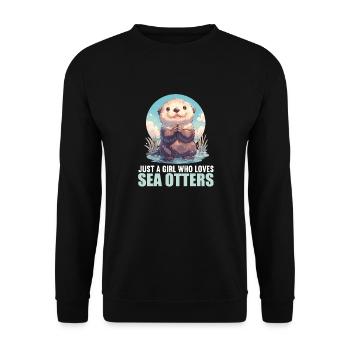 Seeotter - Unisex Pullover - Schwarz - Vorne - Alina (178cm) & Michal (187cm)
