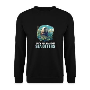Seeotter - Unisex Pullover - Schwarz - Vorne - Alina (178cm) & Michal (187cm)