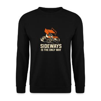 Sprint Car Racing Dirt Track Speed Oval Race - Unisex Sweatshirt - black - Front - Alina (178cm) & Michal (187cm)