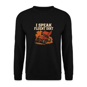 Sprint Car Racing Dirt Track Speed Oval Race - Unisex Sweatshirt - black - Front - Alina (178cm) & Michal (187cm)