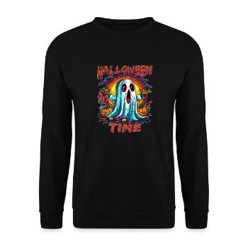 HALLOWEEN TIME - Unisex Sweatshirt - black - Front - Alina (178cm) & Michal (187cm)