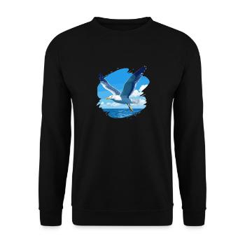 Seagulls Seagull - Unisex Sweatshirt - black - Front - Alina (178cm) & Michal (187cm)