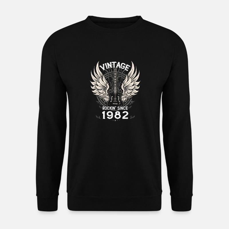 Vintage Rockin' seit 1982, 43 Jahre Klassik - Unisex Pullover - Schwarz