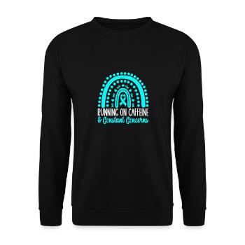 Anxiety disorder Anxiety disorder - Unisex Sweatshirt - black - Front - Alina (178cm) & Michal (187cm)