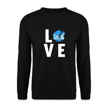 Seagulls Seagull - Unisex Sweatshirt - black - Front - Alina (178cm) & Michal (187cm)