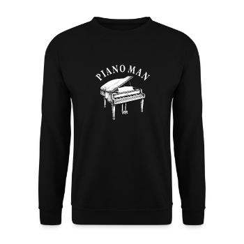 Mr PIANO - Unisex Pullover - Schwarz - Vorne - Alina (178cm) & Michal (187cm)