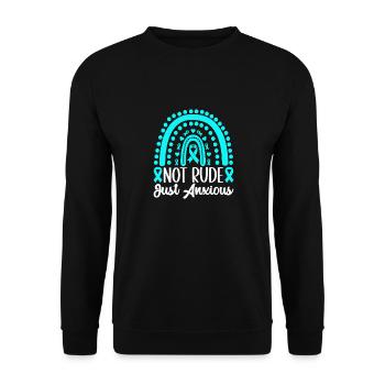 Angststörung Anxiety disorder - Unisex Pullover - Schwarz - Vorne - Alina (178cm) & Michal (187cm)