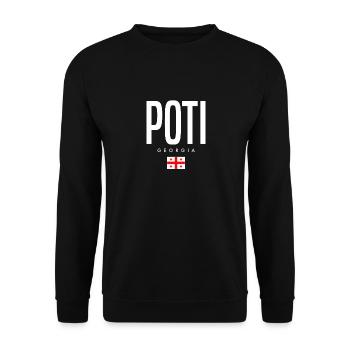 Poti, Géorgie - Sweat-shirt Unisexe - noir - Devant - Alina (178cm) & Michal (187cm)