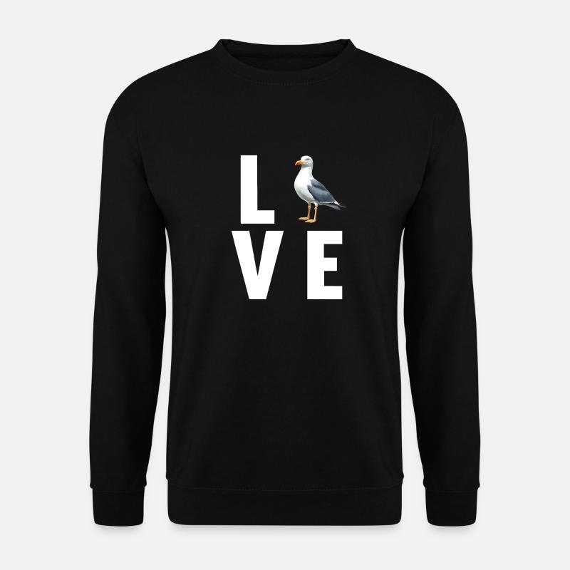 Möwen Möwe - Unisex Pullover - Schwarz