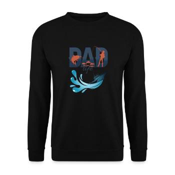 Dad Life Fishing Tee Perfect for Fisherman Dads - Unisex Sweatshirt - black - Front - Alina (178cm) & Michal (187cm)
