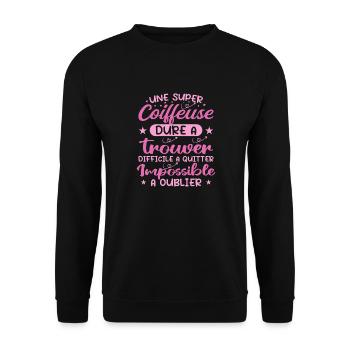 A Great Dressing Table - Dressing Table Gift - Unisex Sweatshirt - black - Front - Alina (178cm) & Michal (187cm)