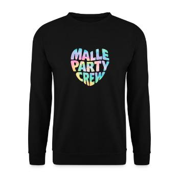 Malle Party Crew - Unisex Sweatshirt - black - Front - Alina (178cm) & Michal (187cm)