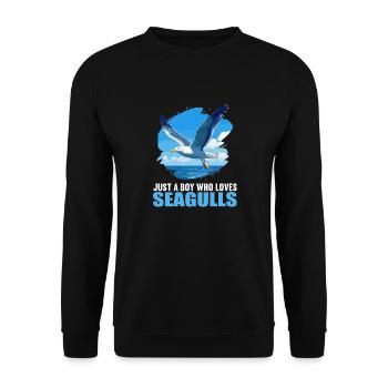 Seagulls Seagull - Unisex Sweatshirt - black - Front - Alina (178cm) & Michal (187cm)