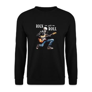 MUSICIAN GUITAR ROCK AND ROLL - Unisex Sweatshirt - black - Front - Alina (178cm) & Michal (187cm)