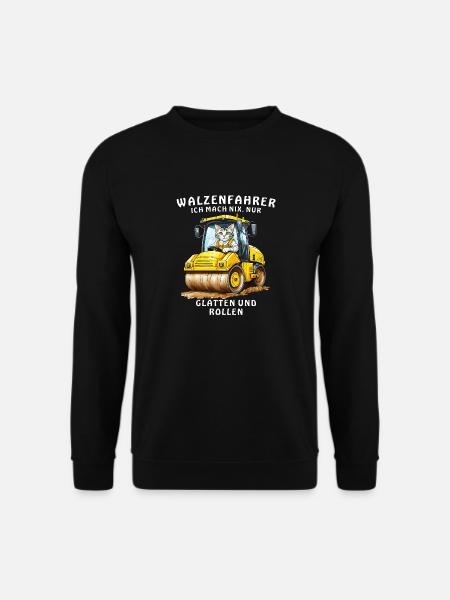 WALZENFAHRER GLÄTTEN UND ROLLEN - Unisex Pullover - Schwarz