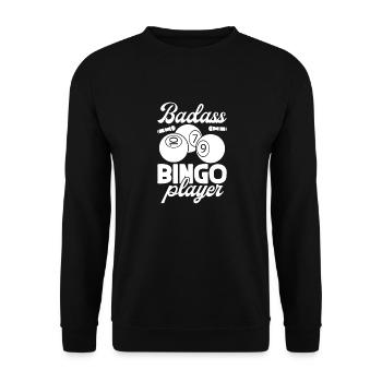 Joueur de bingo Joueur badass Bingo - Sweat-shirt Unisexe - noir - Devant - Alina (178cm) & Michal (187cm)