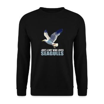 Seagulls Seagull - Unisex Sweatshirt - black - Front - Alina (178cm) & Michal (187cm)