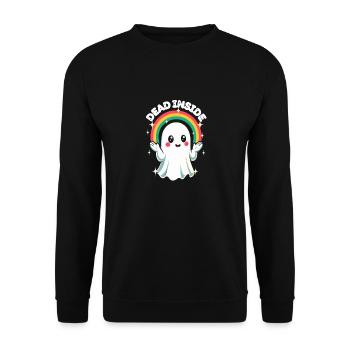 Dead Inside - Cute Ghost - Unisex Sweatshirt - black - Front - Alina (178cm) & Michal (187cm)