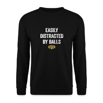 Roundnet Player Enthusiast Design - Unisex Pullover - Schwarz - Vorne - Alina (178cm) & Michal (187cm)