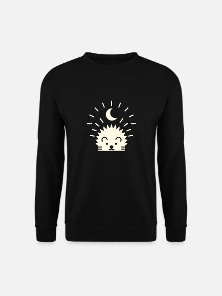 Moonlight hedgehog - Unisex Sweatshirt - black