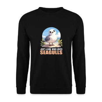 Seagulls Seagull - Unisex Sweatshirt - black - Front - Alina (178cm) & Michal (187cm)