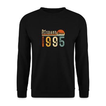 Best husband since 1995 - Unisex Sweatshirt - black - Front - Alina (178cm) & Michal (187cm)
